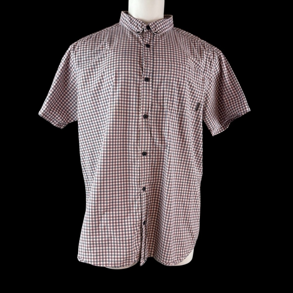 Columbia Fishing Shirt XXL Short Sleeve Button Up Red Check (370)